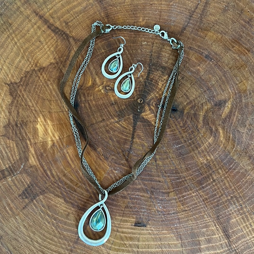 Statement necklace and earrings